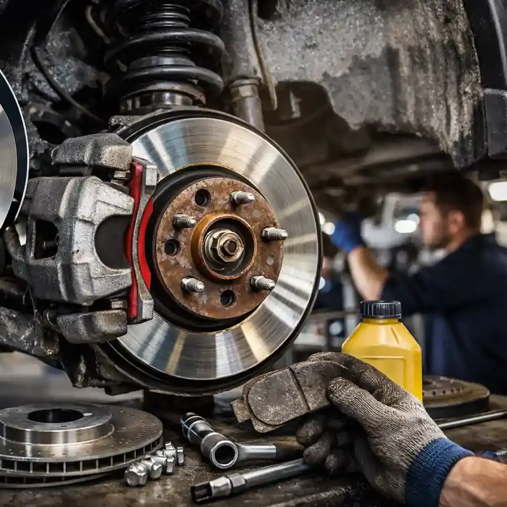 Audi RS4 Original Brake Pads Replacement Dubai